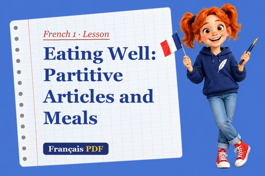 Eating Well: Partitive Articles and Meals – French 1 lesson with Zoé, the Français PDF coach