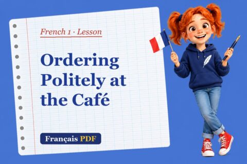 Ordering Politely at the Café – French 1 lesson with Zoé, the Français PDF coach