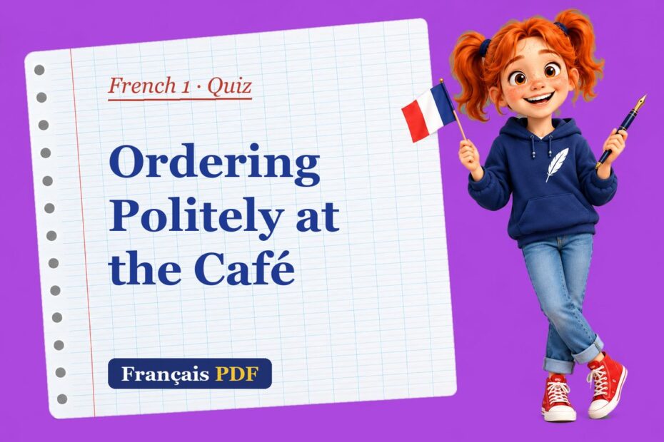 Ordering Politely at the Café – French 1 quiz with Zoé, the Français PDF coach