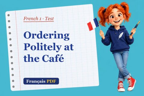 Ordering Politely at the Café – French 1 test with Zoé, the Français PDF coach