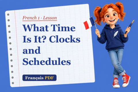 What Time Is It? Clocks and Schedules – French 1 lesson with Zoé, the Français PDF coach