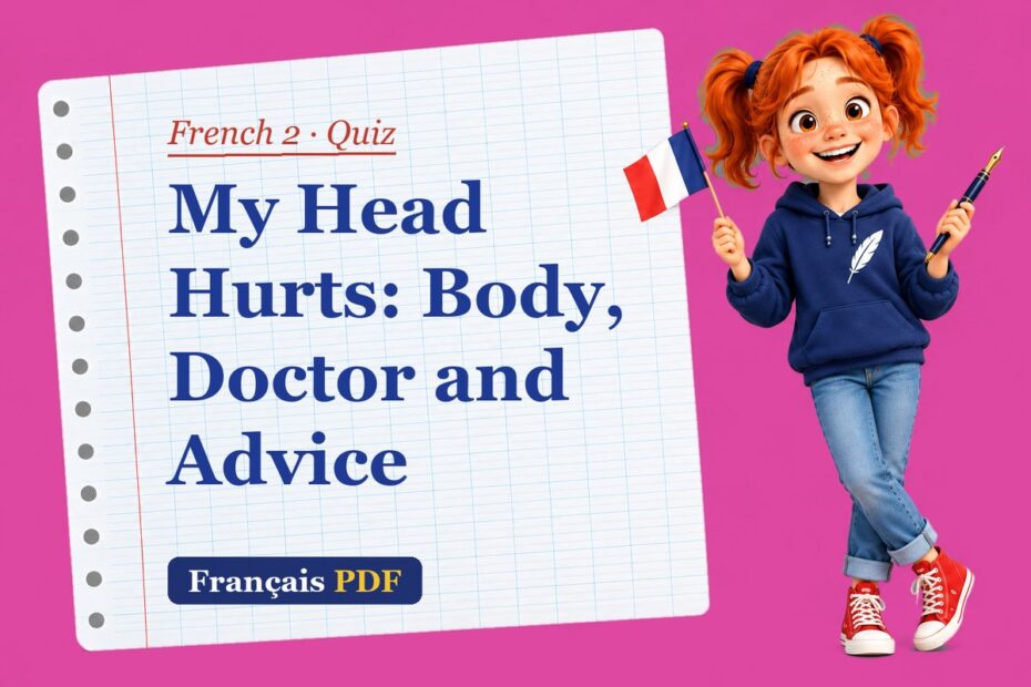 My Head Hurts: Body, Doctor and Advice – French 2 quiz with Zoé, the Français PDF coach