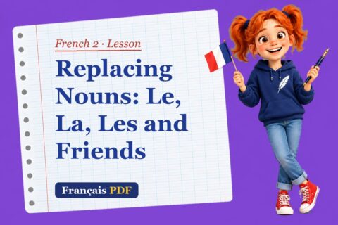 Replacing Nouns: Le, La, Les and Friends – French 2 lesson with Zoé, the Français PDF coach
