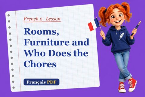 Rooms, Furniture and Who Does the Chores – French 2 lesson with Zoé, the Français PDF coach