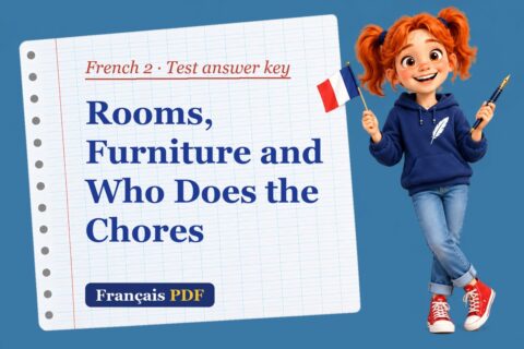 Rooms, Furniture and Who Does the Chores – French 2 test answer key with Zoé, the Français PDF coach
