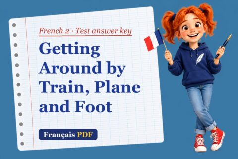 Getting Around by Train, Plane and Foot – French 2 test answer key with Zoé, the Français PDF coach