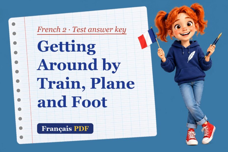Getting Around by Train, Plane and Foot – French 2 test answer key with Zoé, the Français PDF coach