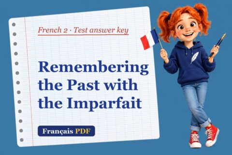 Remembering the Past with the Imparfait – French 2 test answer key with Zoé, the Français PDF coach
