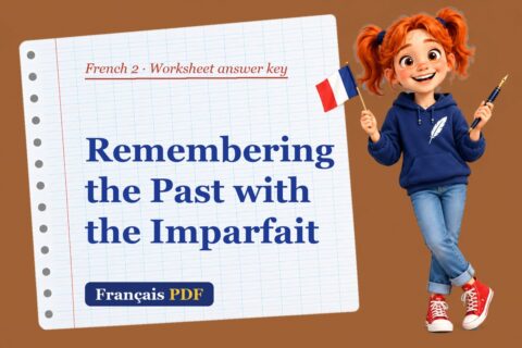 Remembering the Past with the Imparfait – French 2 worksheet answer key with Zoé, the Français PDF coach