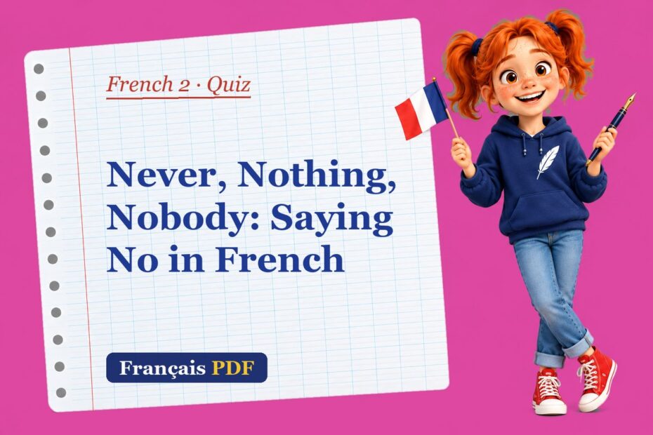 Never, Nothing, Nobody: Saying No in French – French 2 quiz with Zoé, the Français PDF coach