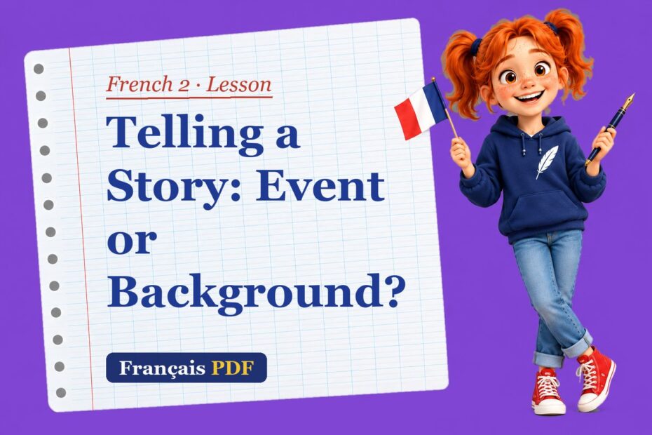 Telling a Story: Event or Background? – French 2 lesson with Zoé, the Français PDF coach