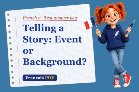 Telling a Story: Event or Background? – French 2 test answer key with Zoé, the Français PDF coach