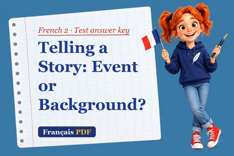 Telling a Story: Event or Background? – French 2 test answer key with Zoé, the Français PDF coach
