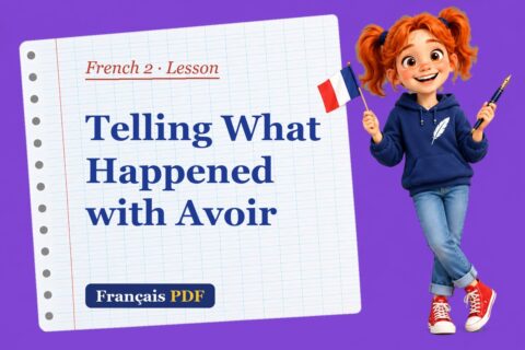 Telling What Happened with Avoir – French 2 lesson with Zoé, the Français PDF coach