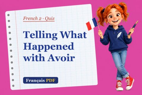 Telling What Happened with Avoir – French 2 quiz with Zoé, the Français PDF coach