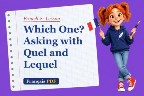 Which One? Asking with Quel and Lequel – French 2 lesson with Zoé, the Français PDF coach