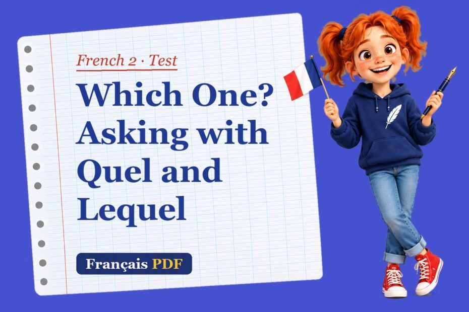 Which One? Asking with Quel and Lequel – French 2 test with Zoé, the Français PDF coach
