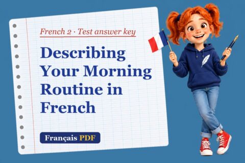 Describing Your Morning Routine in French – French 2 test answer key with Zoé, the Français PDF coach