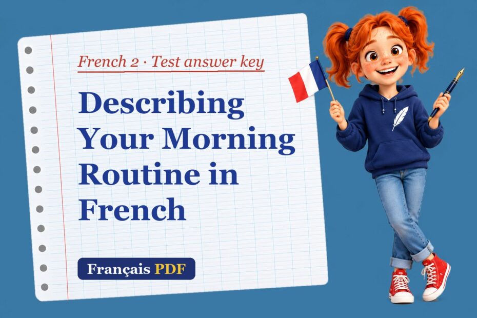 Describing Your Morning Routine in French – French 2 test answer key with Zoé, the Français PDF coach
