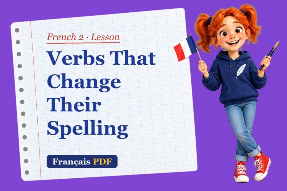 Verbs That Change Their Spelling – French 2 lesson with Zoé, the Français PDF coach