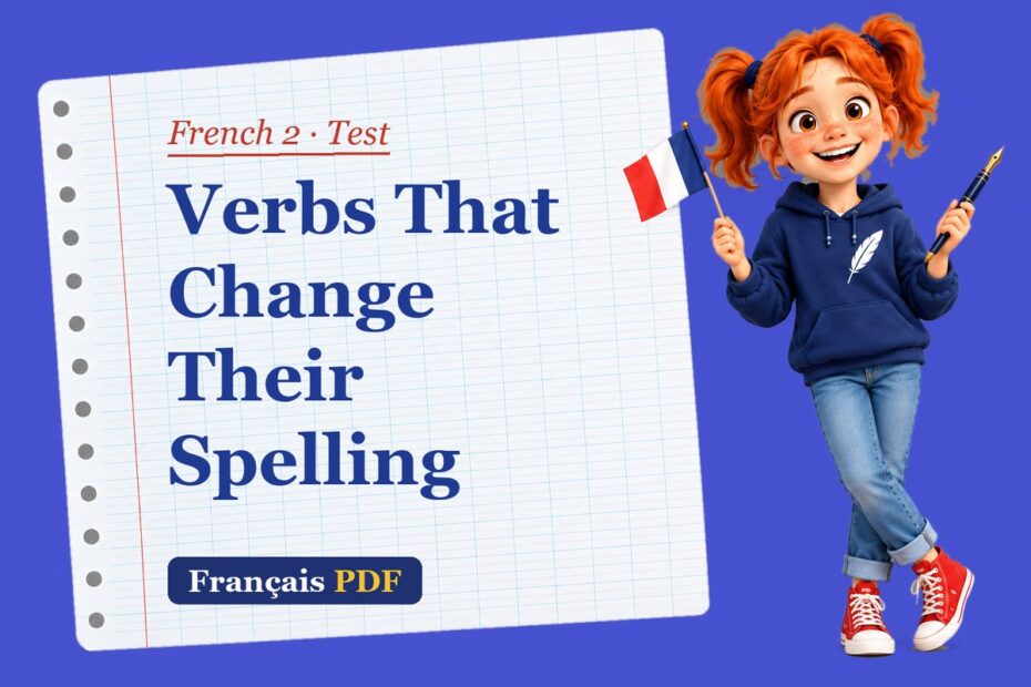 Verbs That Change Their Spelling – French 2 test with Zoé, the Français PDF coach