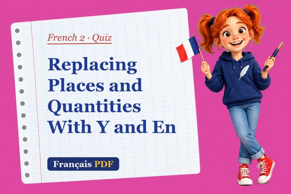 Replacing Places and Quantities With Y and En – French 2 quiz with Zoé, the Français PDF coach