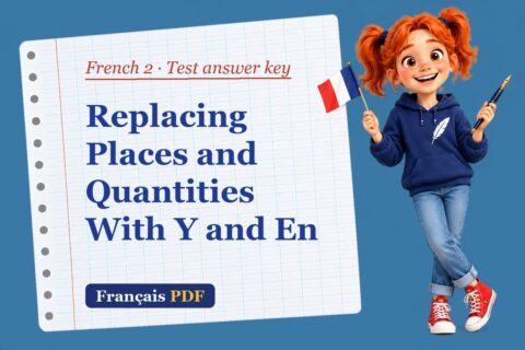 Replacing Places and Quantities With Y and En – French 2 test answer key with Zoé, the Français PDF coach