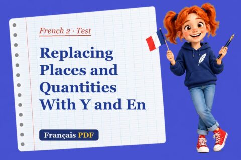 Replacing Places and Quantities With Y and En – French 2 test with Zoé, the Français PDF coach