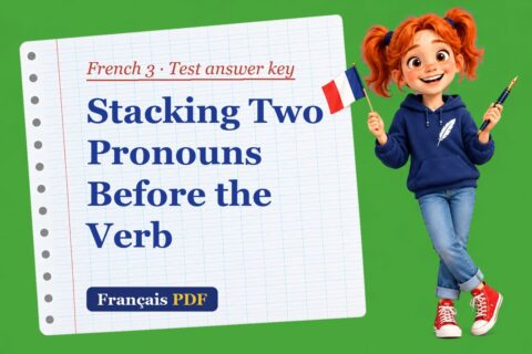 Stacking Two Pronouns Before the Verb – French 3 test answer key with Zoé, the Français PDF coach