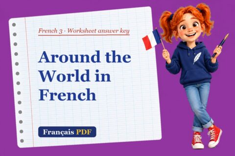 Around the World in French – French 3 worksheet answer key with Zoé, the Français PDF coach