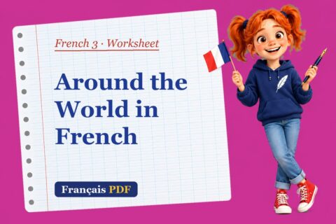Around the World in French – French 3 worksheet with Zoé, the Français PDF coach