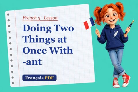 Doing Two Things at Once With -ant – French 3 lesson with Zoé, the Français PDF coach