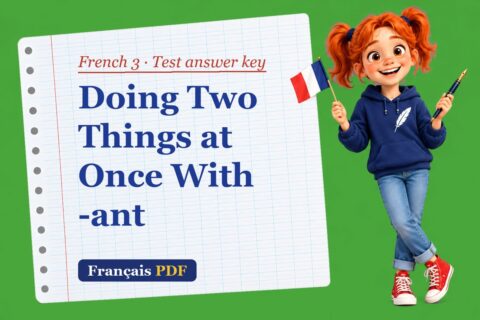 Doing Two Things at Once With -ant – French 3 test answer key with Zoé, the Français PDF coach