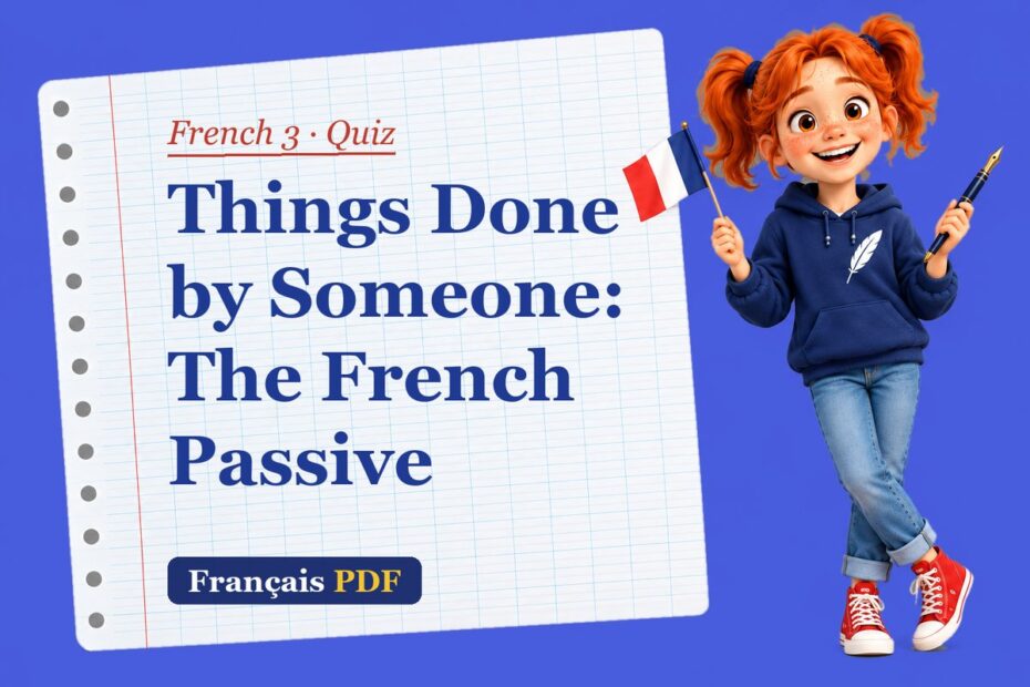 Things Done by Someone: The French Passive – French 3 quiz with Zoé, the Français PDF coach