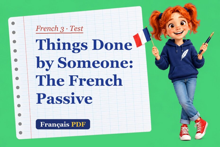 Things Done by Someone: The French Passive – French 3 test with Zoé, the Français PDF coach