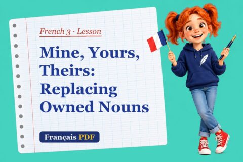 Mine, Yours, Theirs: Replacing Owned Nouns – French 3 lesson with Zoé, the Français PDF coach