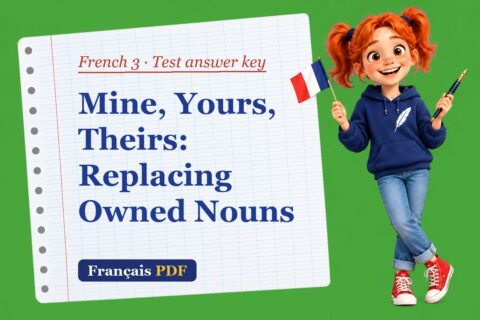 Mine, Yours, Theirs: Replacing Owned Nouns – French 3 test answer key with Zoé, the Français PDF coach