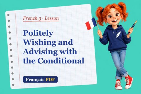 Politely Wishing and Advising with the Conditional – French 3 lesson with Zoé, the Français PDF coach
