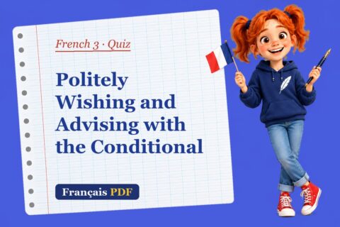 Politely Wishing and Advising with the Conditional – French 3 quiz with Zoé, the Français PDF coach