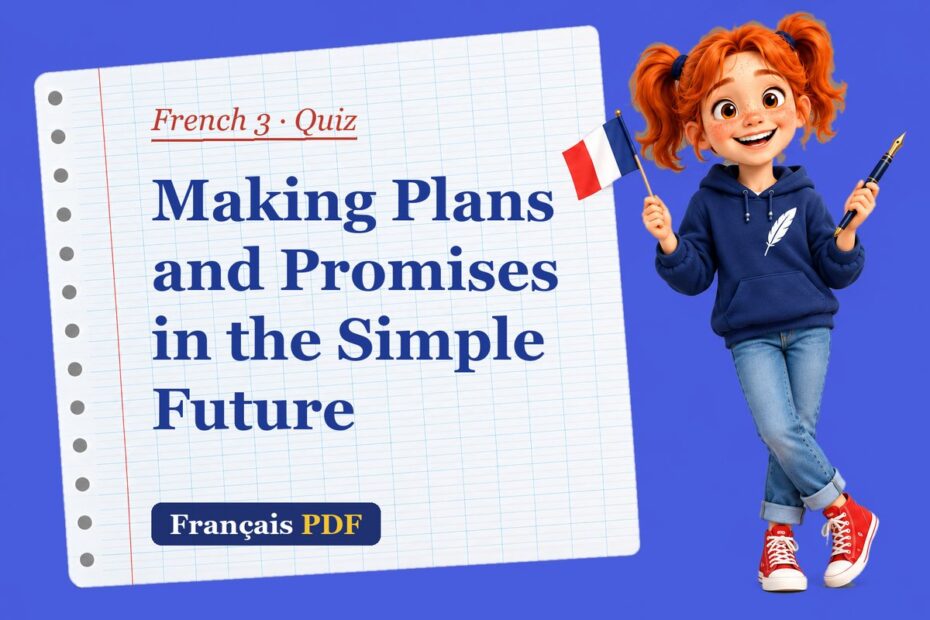 Making Plans and Promises in the Simple Future – French 3 quiz with Zoé, the Français PDF coach