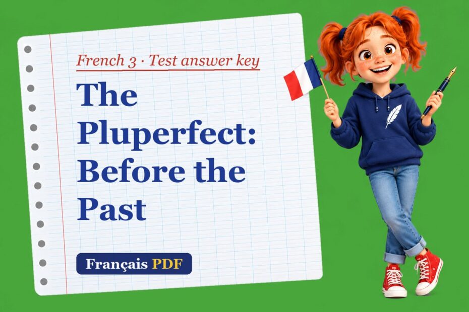 The Pluperfect: Before the Past – French 3 test answer key with Zoé, the Français PDF coach
