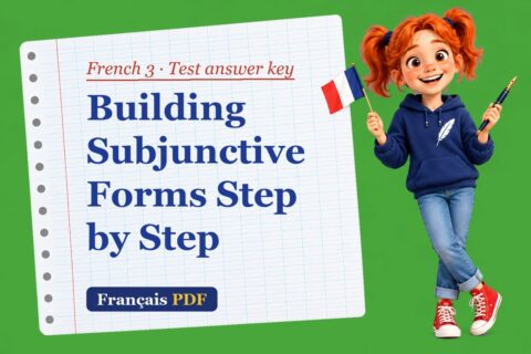 Building Subjunctive Forms Step by Step – French 3 test answer key with Zoé, the Français PDF coach