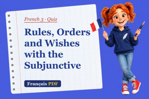 Rules, Orders and Wishes with the Subjunctive – French 3 quiz with Zoé, the Français PDF coach