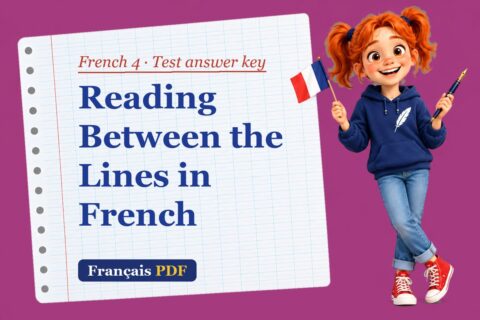 Reading Between the Lines in French – French 4 test answer key with Zoé, the Français PDF coach