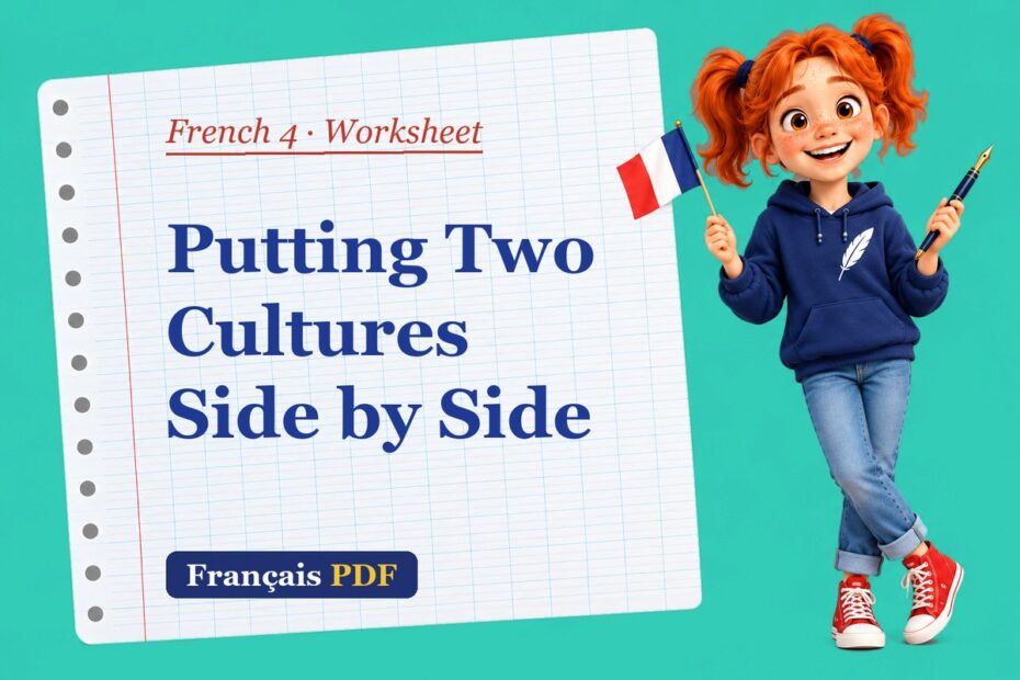 Putting Two Cultures Side by Side – French 4 worksheet with Zoé, the Français PDF coach