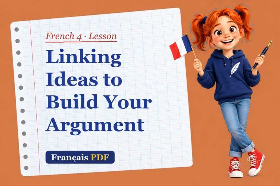 Linking Ideas to Build Your Argument – French 4 lesson with Zoé, the Français PDF coach