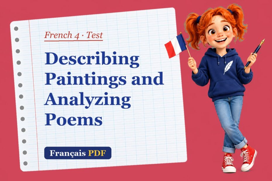 Describing Paintings and Analyzing Poems – French 4 test with Zoé, the Français PDF coach