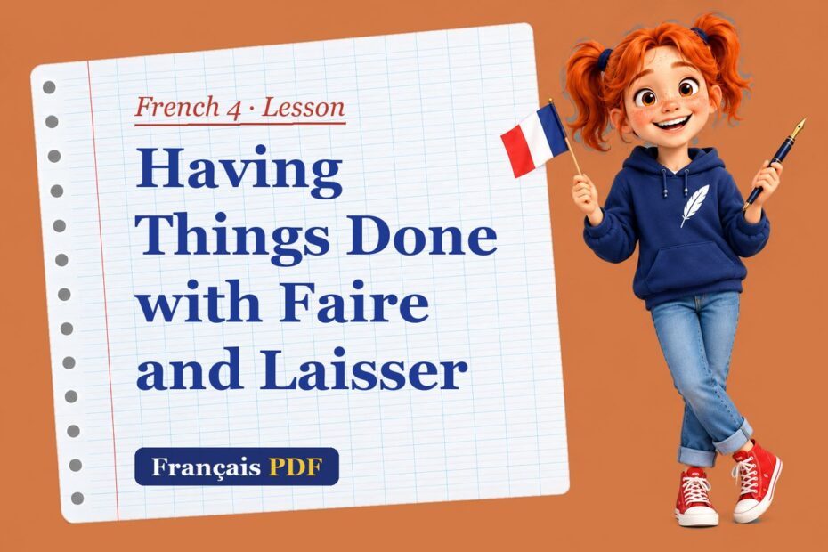 Having Things Done with Faire and Laisser – French 4 lesson with Zoé, the Français PDF coach