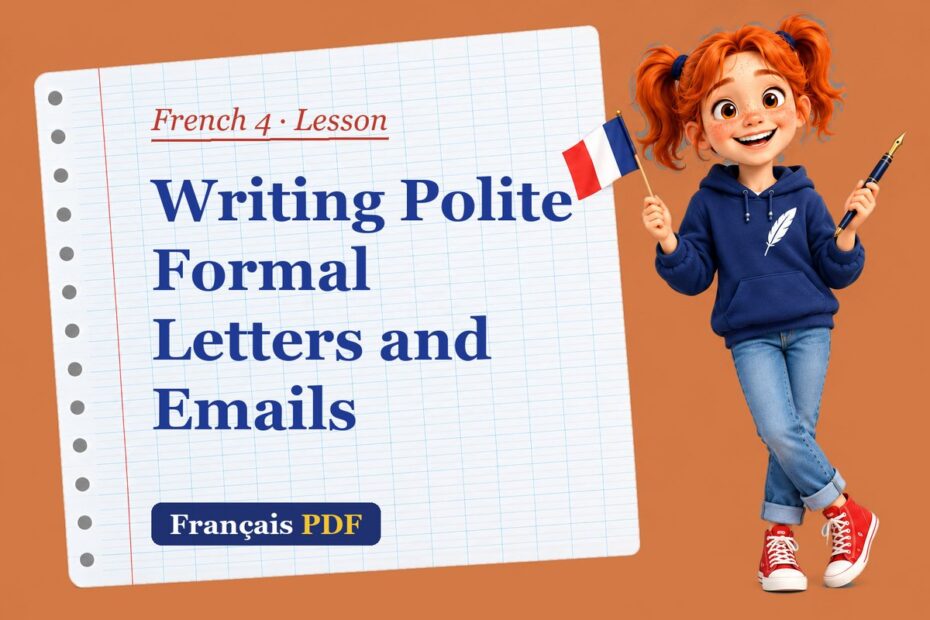 Writing Polite Formal Letters and Emails – French 4 lesson with Zoé, the Français PDF coach
