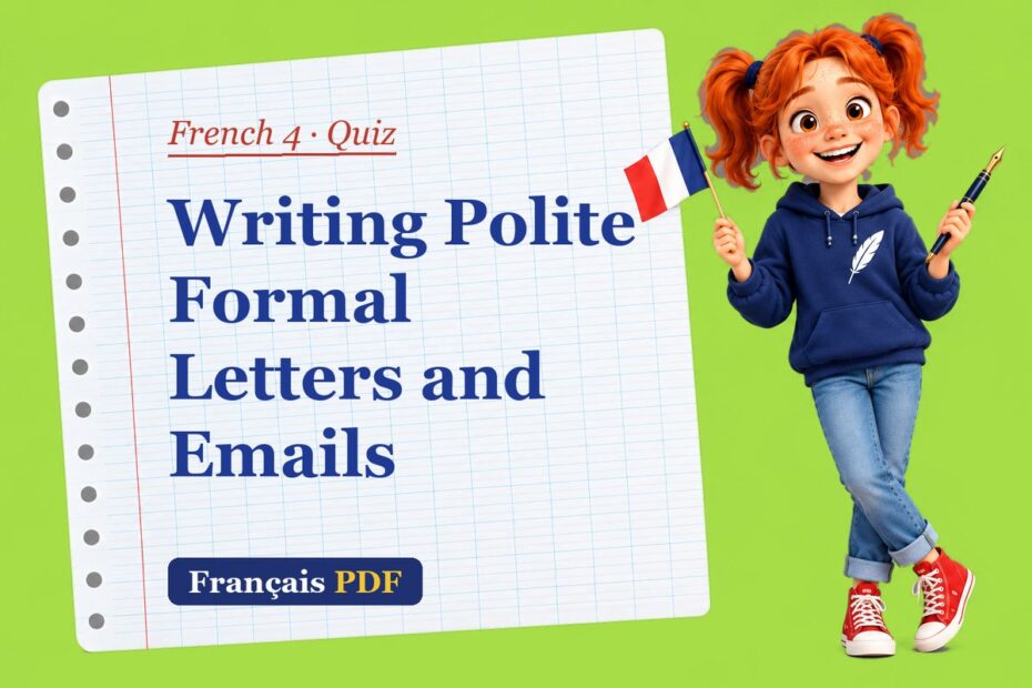 Writing Polite Formal Letters and Emails – French 4 quiz with Zoé, the Français PDF coach